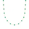 Rs Pure By Ross-simons Emerald Station Bead Necklace In 14kt Yellow Gold In Multi