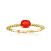 Rs Pure By Ross-simons Fire Opal Ring In 14kt Yellow Gold