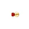 Rs Pure By Ross-simons Garnet Flat-back Earrings In 14kt Yellow Gold