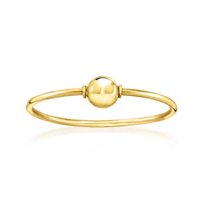 Rs Pure By Ross-simons Italian 14kt Yellow Gold Bead Ring