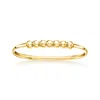 Rs Pure By Ross-simons Italian 14kt Yellow Gold Bead Station Ring In Yellow