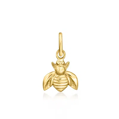 Rs Pure By Ross-simons Italian 14kt Yellow Gold Bumblebee Charm