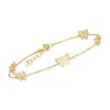 Rs Pure By Ross-simons Italian 14kt Yellow Gold Butterfly Station Bracelet In Multi
