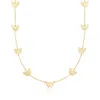 Rs Pure By Ross-simons Italian 14kt Yellow Gold Butterfly Station Necklace In Multi