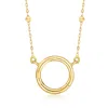 Rs Pure By Ross-simons Italian 14kt Yellow Gold Charm-compatible Beaded Station Necklace In Multi