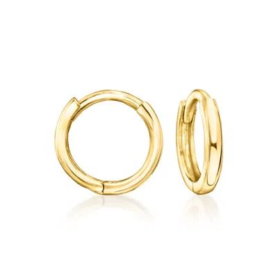 Rs Pure By Ross-simons Italian 14kt Yellow Gold Charm-compatible Huggie Hoop Earrings