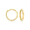 Rs Pure By Ross-simons Italian 14kt Yellow Gold Charm-compatible Huggie Hoop Earrings In Yellow