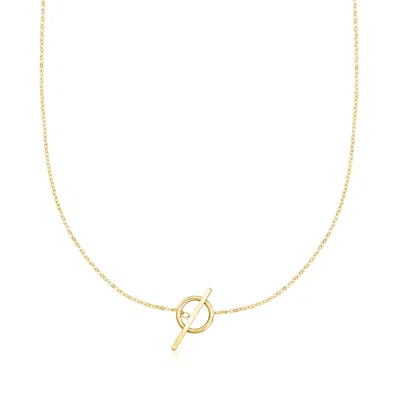 Rs Pure By Ross-simons Italian 14kt Yellow Gold Charm-compatible Toggle Necklace