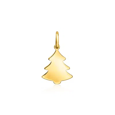 Rs Pure By Ross-simons Italian 14kt Yellow Gold Christmas Tree Charm