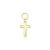 Rs Pure By Ross-simons Italian 14kt Yellow Gold Cross Hoop Charms In Gold