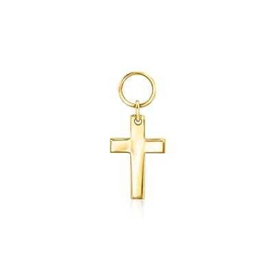 Rs Pure By Ross-simons Italian 14kt Yellow Gold Cross Hoop Charms