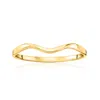 Rs Pure By Ross-simons Italian 14kt Yellow Gold Curvy Ring In Gold