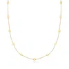 Rs Pure By Ross-simons Italian 14kt Yellow Gold Disc Station Necklace In Multi