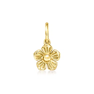 Rs Pure By Ross-simons Italian 14kt Yellow Gold Flower Charm