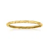 Rs Pure By Ross-simons Italian 14kt Yellow Gold Grooved Ring In Yellow