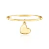 Rs Pure By Ross-simons Italian 14kt Yellow Gold Heart Charm Ring In Gold