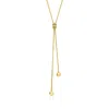 Rs Pure By Ross-simons Italian 14kt Yellow Gold Lariat Knot Necklace In Gold