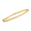 Rs Pure By Ross-simons Italian 14kt Yellow Gold Linear-pattern Bangle Bracelet In Multi