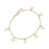 Rs Pure By Ross-simons Italian 14kt Yellow Gold Moon And Stars Bracelet In Multi