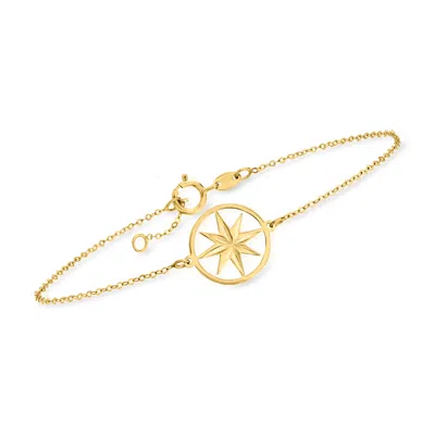 Rs Pure By Ross-simons Italian 14kt Yellow Gold North Star Bracelet In Multi