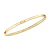 Rs Pure By Ross-simons Italian 14kt Yellow Gold Ridged Bangle Bracelet In Multi