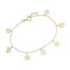 Rs Pure By Ross-simons Italian 14kt Yellow Gold Sea Life Station Bracelet