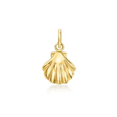 Rs Pure By Ross-simons Italian 14kt Yellow Gold Seashell Charm