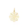 Rs Pure By Ross-simons Italian 14kt Yellow Gold Spider Web Charm In Gold