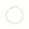Rs Pure By Ross-simons Italian 14kt Yellow Gold Star Station Anklet In Multi