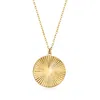 Rs Pure By Ross-simons Italian 14kt Yellow Gold Starburst Circle Necklace In Multi