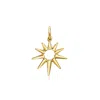 Rs Pure By Ross-simons Italian 14kt Yellow Gold Sun Charm In Gray