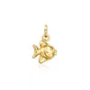 Rs Pure By Ross-simons Italian 14kt Yellow Gold Swimming Fish Charm In Gold