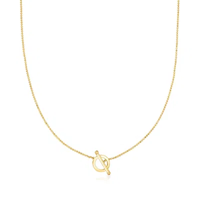 Rs Pure By Ross-simons Italian 14kt Yellow Gold Toggle Necklace