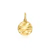 Rs Pure By Ross-simons Italian 14kt Yellow Gold Wavy Disc Charm