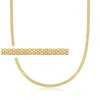 Rs Pure By Ross-simons Italian 18kt Gold Vermeil Bismark-link Necklace In Multi