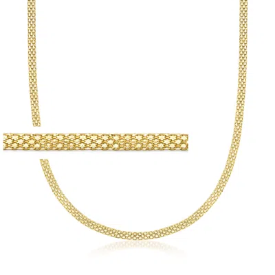Rs Pure By Ross-simons Italian 18kt Gold Vermeil Bismark-link Necklace In Multi
