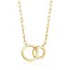 Rs Pure By Ross-simons Italian 18kt Gold Vermeil Double-circle Necklace In Gold