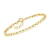Rs Pure By Ross-simons Italian 18kt Gold Vermeil Flat-bead Bracelet In Multi