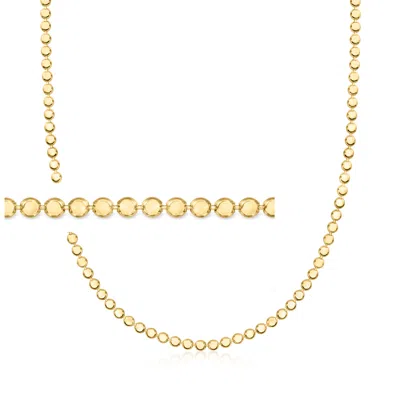 Rs Pure By Ross-simons Italian 18kt Gold Vermeil Flat-bead Necklace In Multi