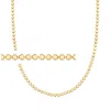 Rs Pure By Ross-simons Italian 18kt Gold Vermeil Flat-bead Necklace In Multi