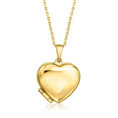 Rs Pure By Ross-simons Italian 18kt Gold Vermeil Heart Pendant Necklace