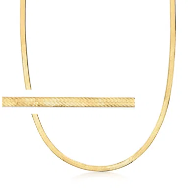 Rs Pure By Ross-simons Italian 18kt Gold Vermeil Herringbone Necklace