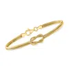Rs Pure By Ross-simons Italian 18kt Gold Vermeil Knot Snake-chain Bracelet In Multi