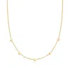 Rs Pure By Ross-simons Italian 18kt Gold Vermeil Mini Heart Station Necklace In Multi