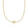 Rs Pure By Ross-simons Italian 18kt Gold Vermeil Paper Clip Link Toggle Necklace In Multi