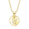 Rs Pure By Ross-simons Italian 18kt Gold Vermeil Personalized Disc Pendant Necklace In Multi