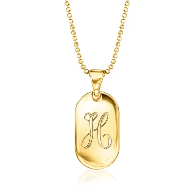 Rs Pure By Ross-simons Italian 18kt Gold Vermeil Personalized Oval Pendant Necklace In Multi