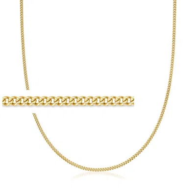 Rs Pure By Ross-simons Italian 2mm 18kt Gold Vermeil Curb-link Necklace