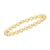Rs Pure By Ross-simons Italian 3-5mm 18kt Gold Vermeil Bead Stretch Bracelet In Gold
