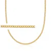 Rs Pure By Ross-simons Italian 3mm 18kt Gold Vermeil Bead Necklace In Gold